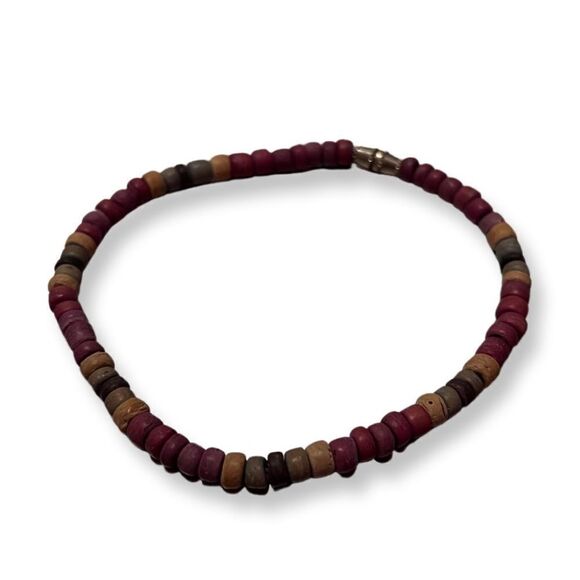 🤯5/$20🤯 Vintage Red, Black, And Yellow Bead Anklet - Picture 2 of 2